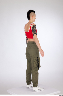 Quisha a-pose casual dressed olive green cargo pants red zipper…